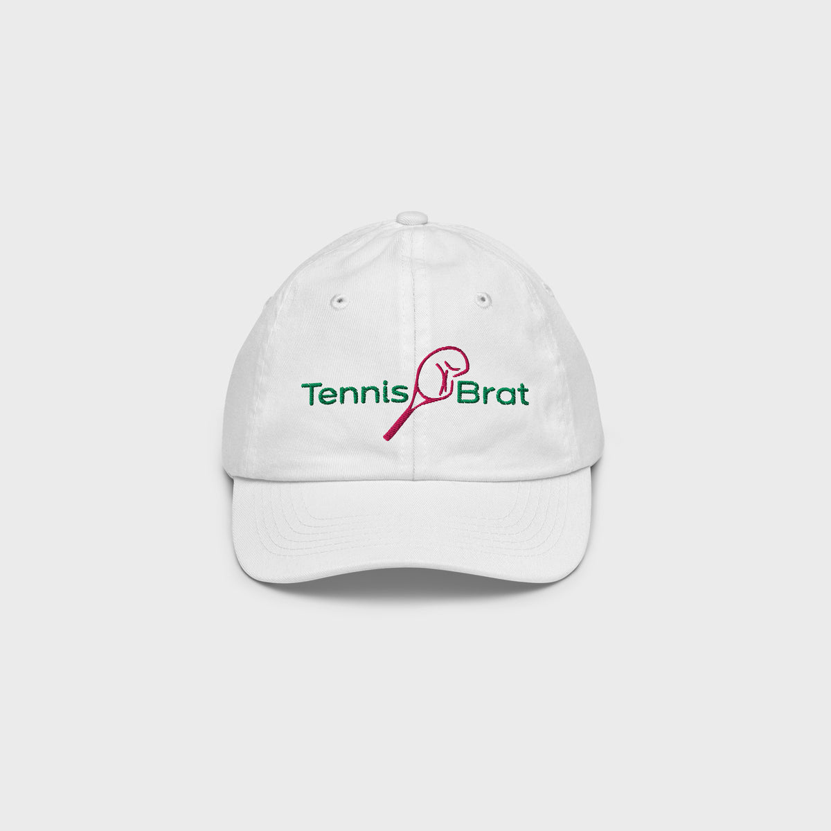 Danzy x Revolve Hat Tennis Cap White Green Logo Preppy Sporty Minimalist Classic Kids Tennis Hat – Classic Whimsy main image 2