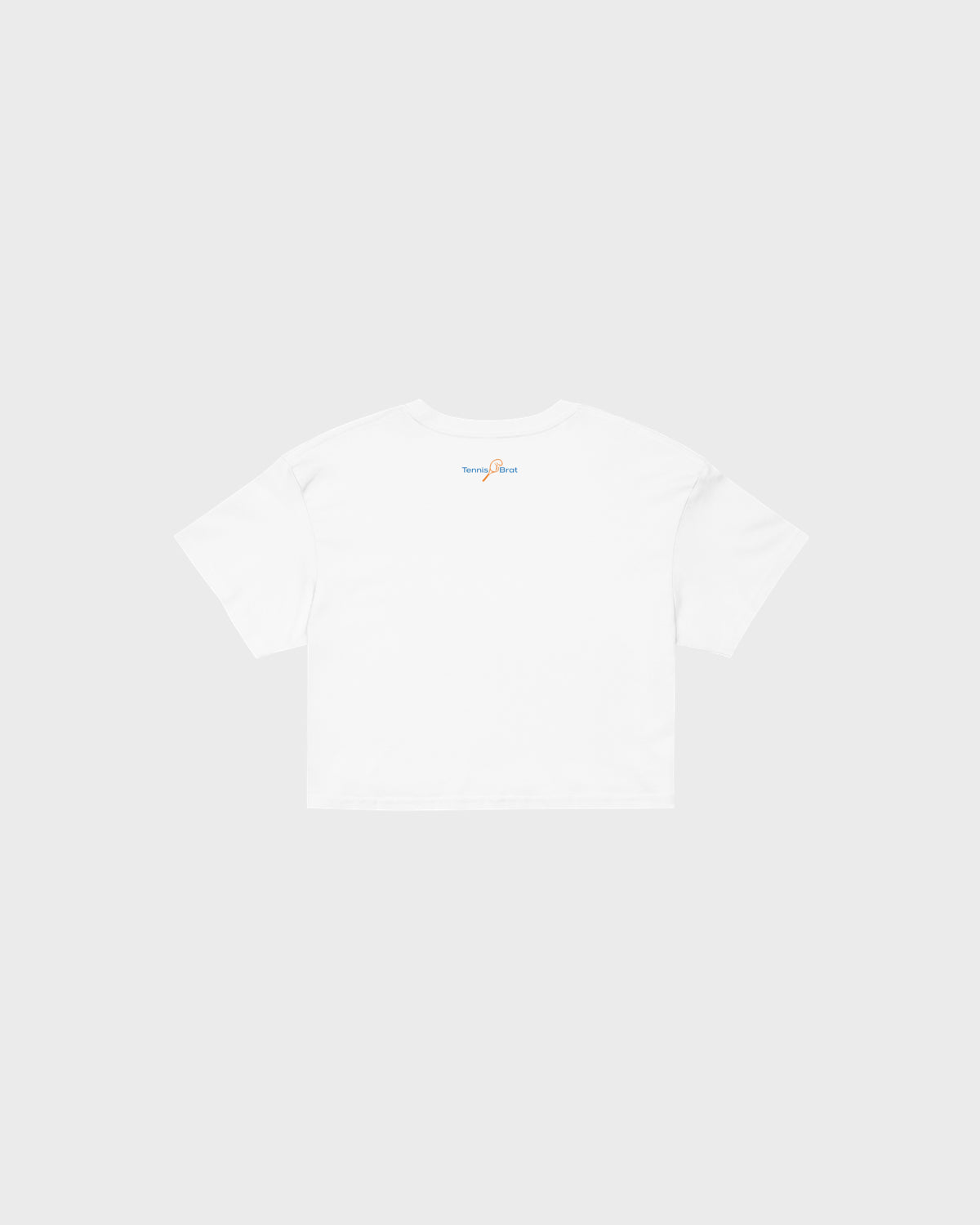 TENNICKS crop top in white, back detail, from the Tennis Brat capsule