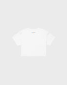 TENNICKS crop top in white, back detail, from the Tennis Brat capsule