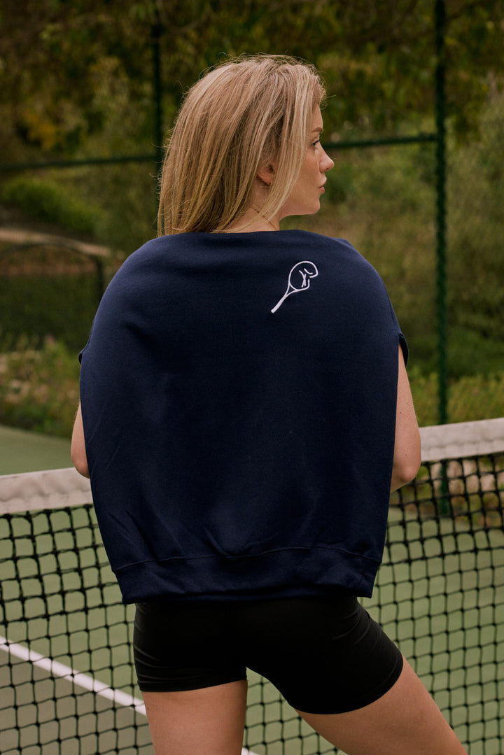 Embroidered Broken Racket Crewneck