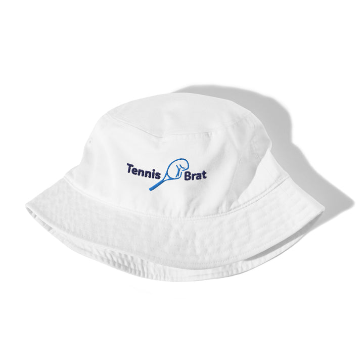 Bucket Hat - Embroidered Navy & Aqua Classic Logo